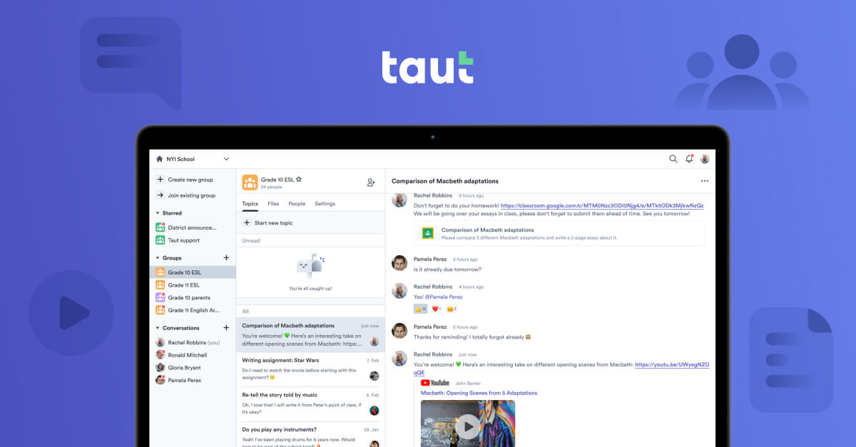 Taut — Structured and Collaborative Communication for Schools